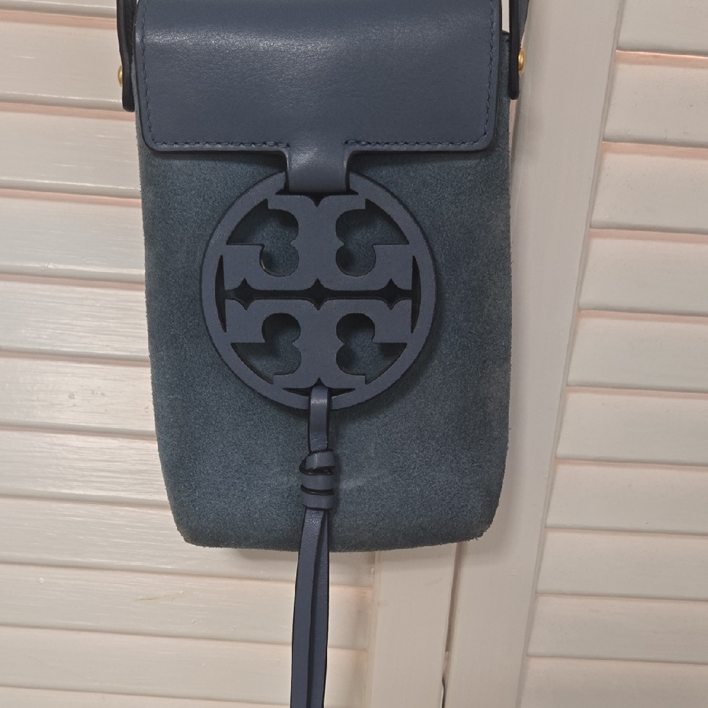 Tory Burch Blue Suede Crossbody